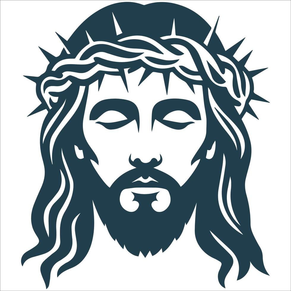 Inspirational Savior Jesus Silhouette vector