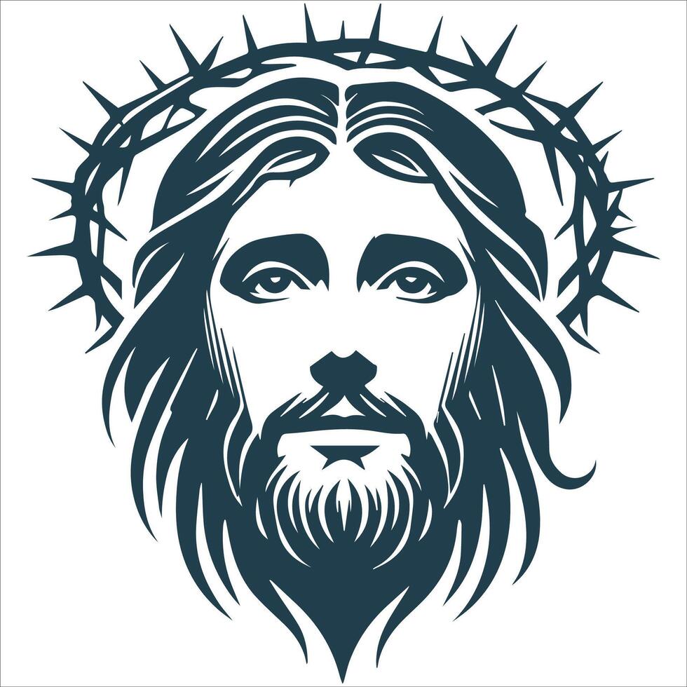 Modern Jesus Christ Silhouette Art vector