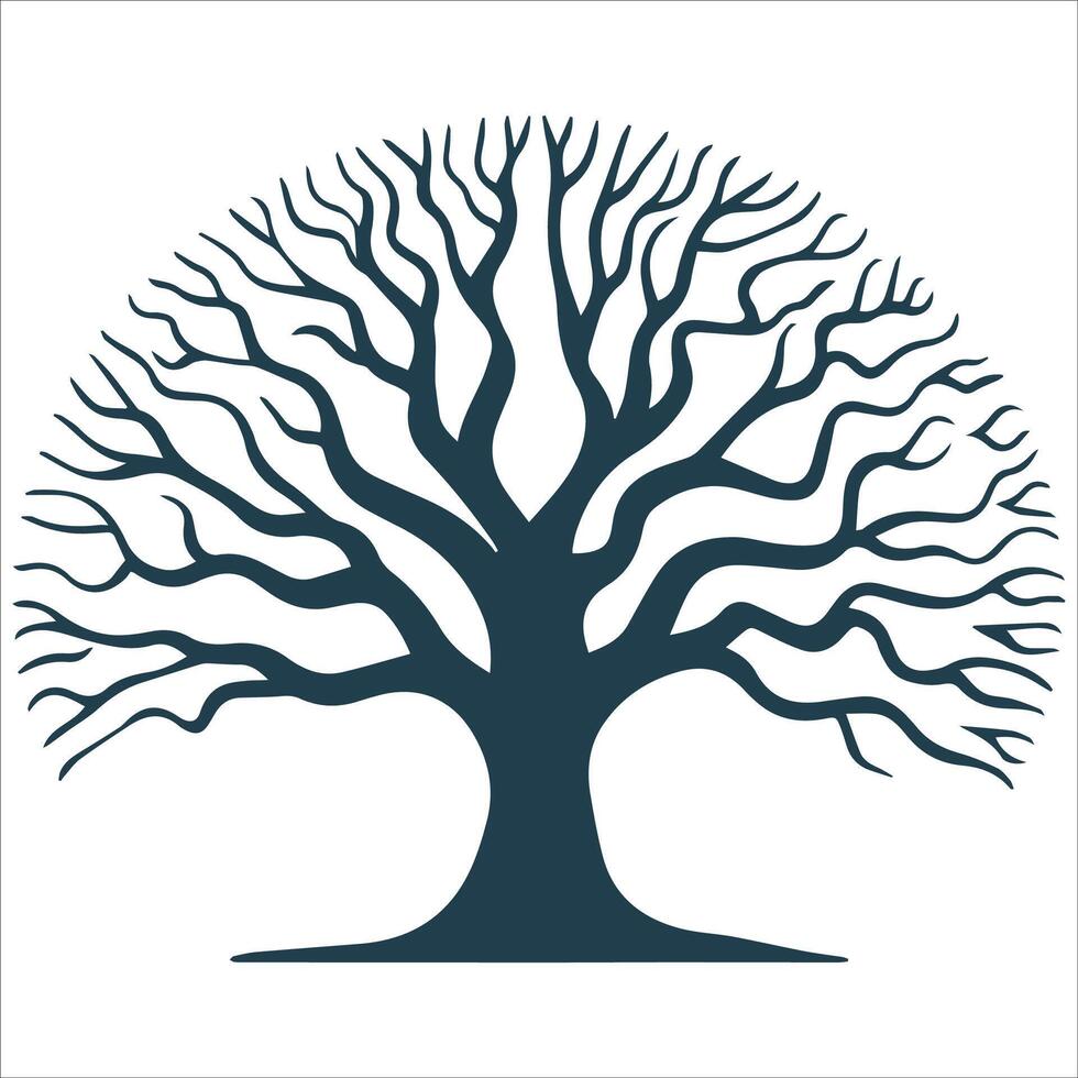 Enchanting Tree of Life Silhouette Artwork vector