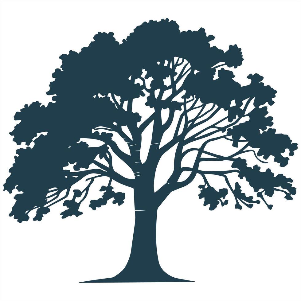 Eternal Tree of Life Silhouette Illustration vector