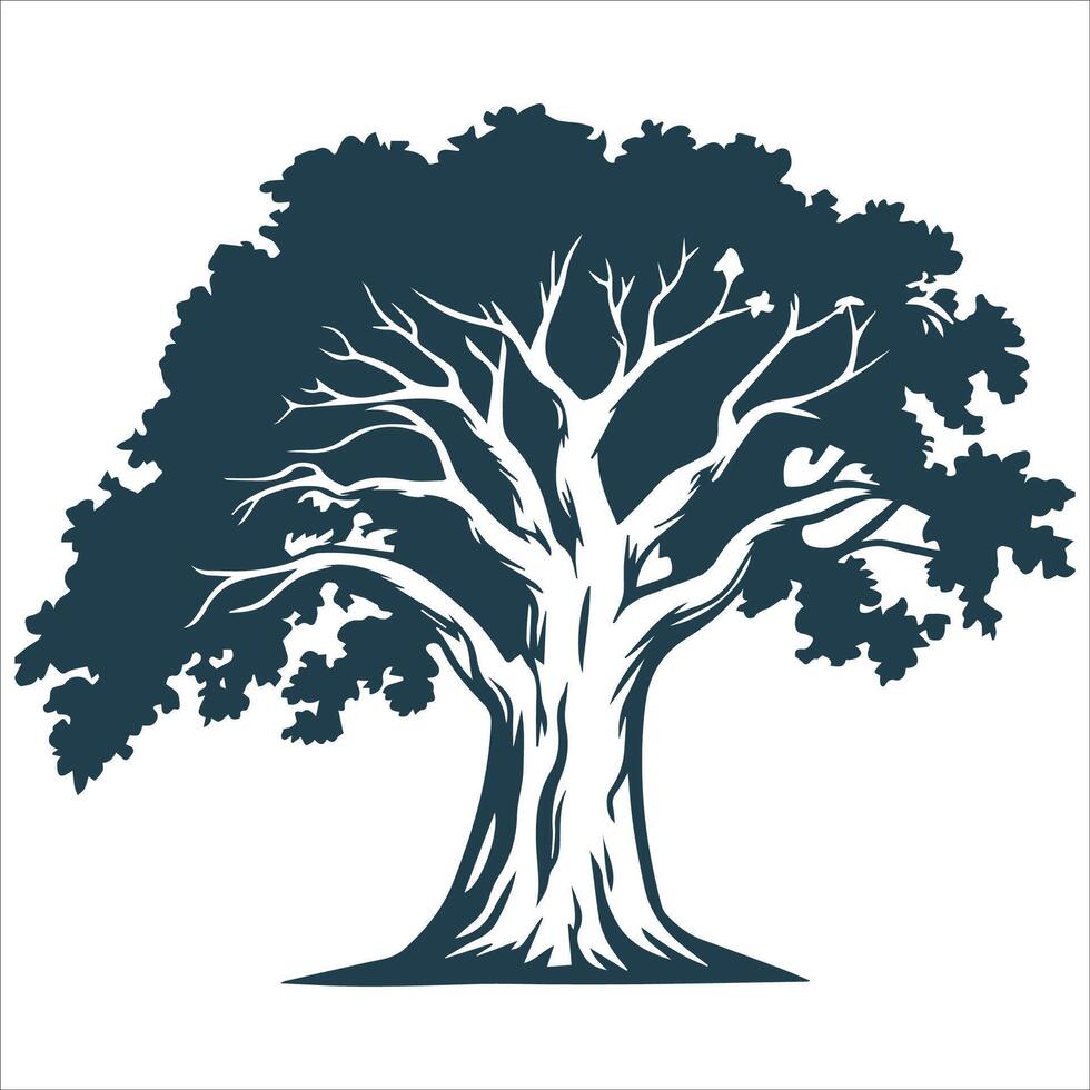 Sacred Tree of Life Silhouette Artwork vector