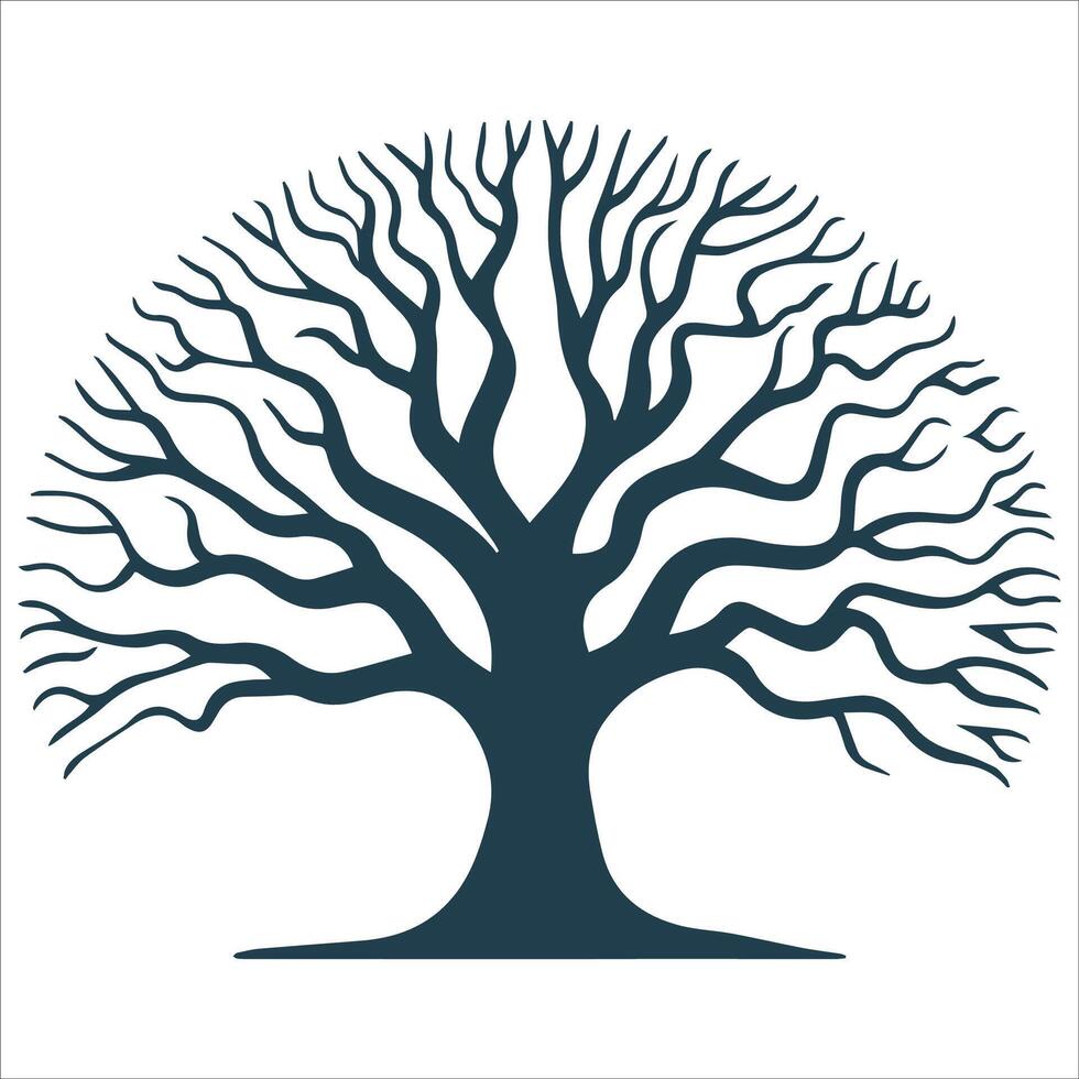 Bold Tree of Life Silhouette Design vector
