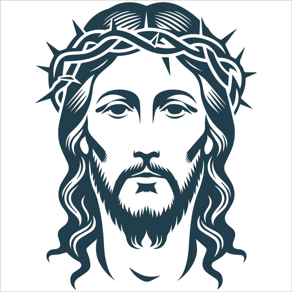 Religious Jesus Christ Silhouette Artwork vector