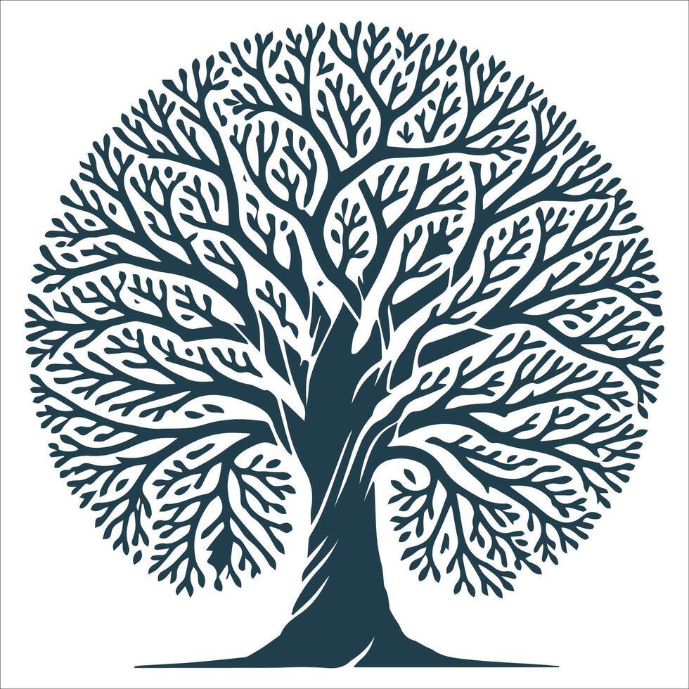 Majestic Tree of Life Silhouette Design vector
