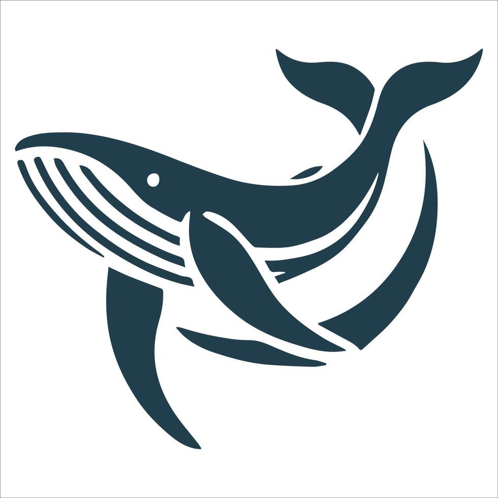 Majestic Whale Silhouette Design vector