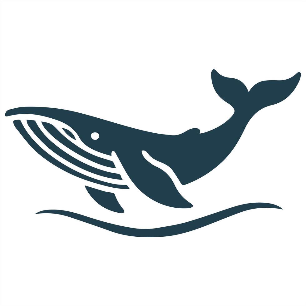 Timeless Whale Silhouette Design vector