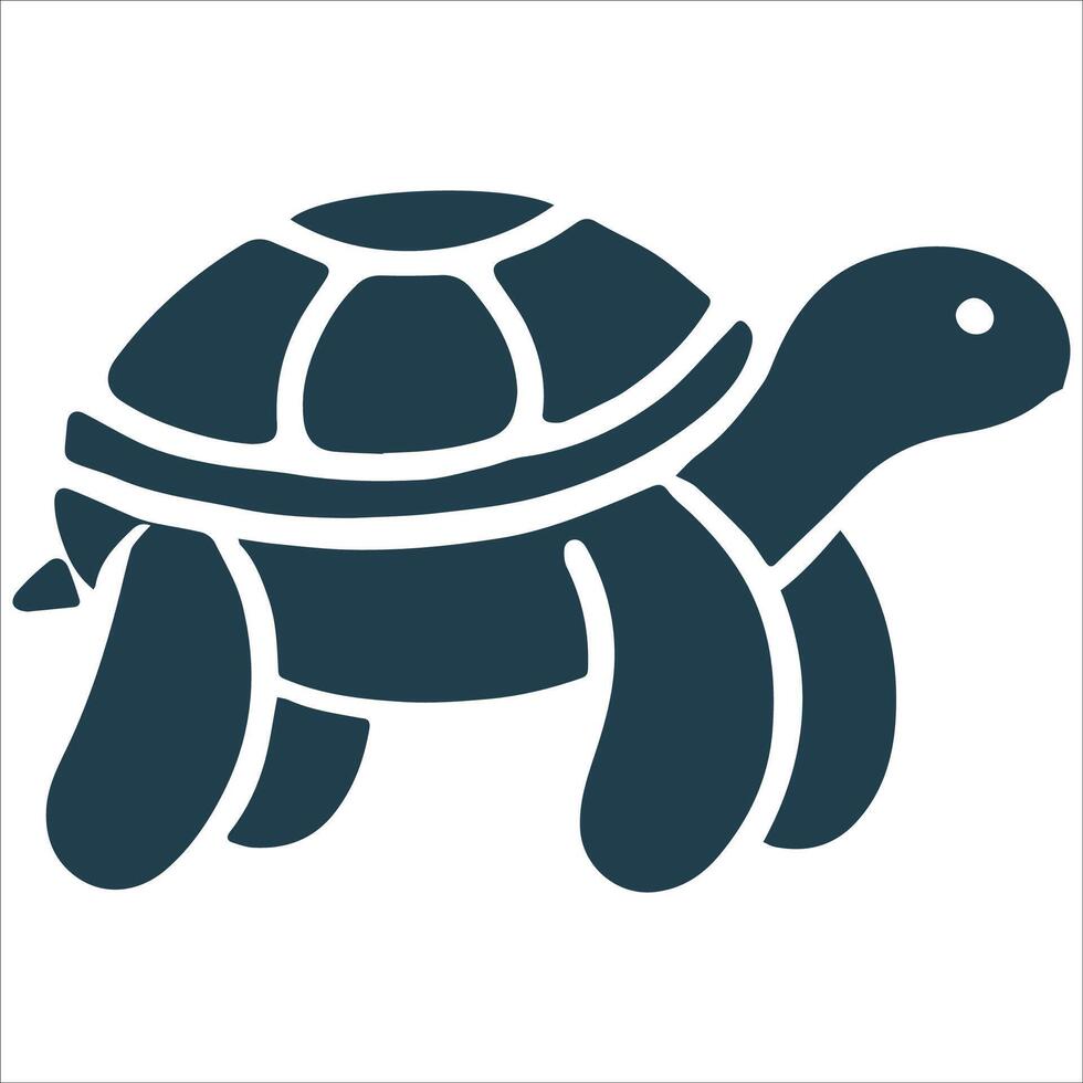 Calm and Peaceful Turtle Silhouette vector