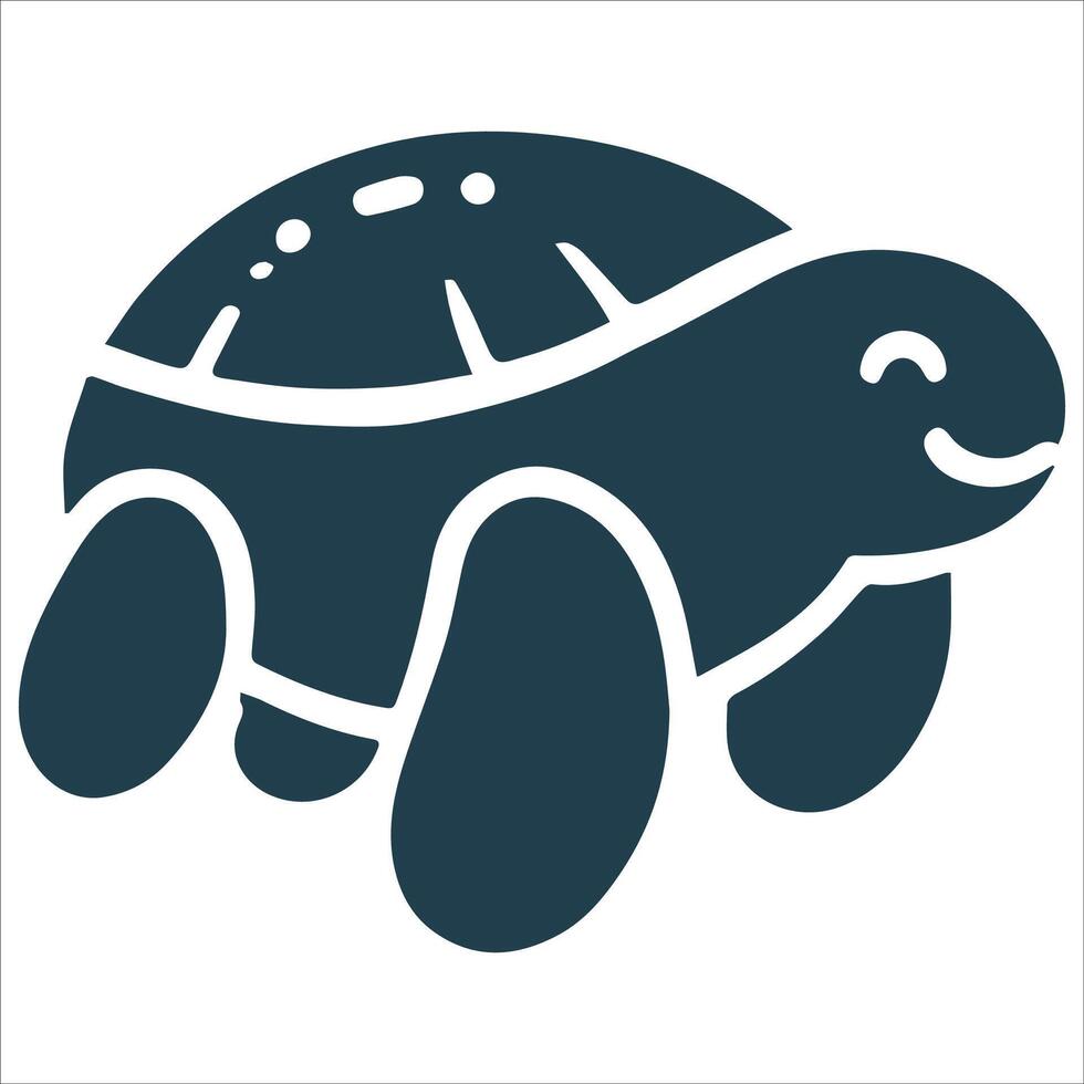 Peaceful Turtle Silhouette Illustration vector