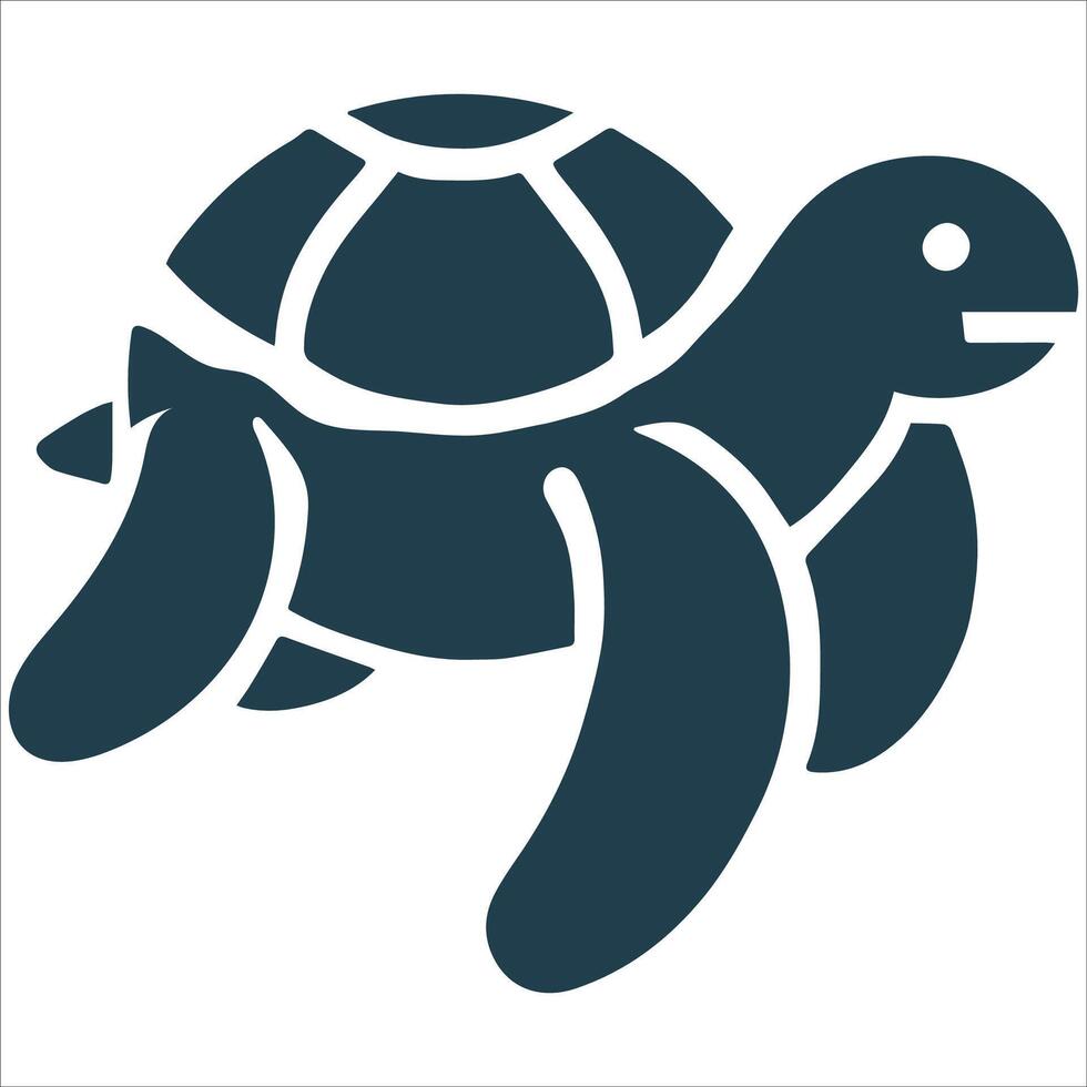 Soothing Turtle Silhouette Artwork vector