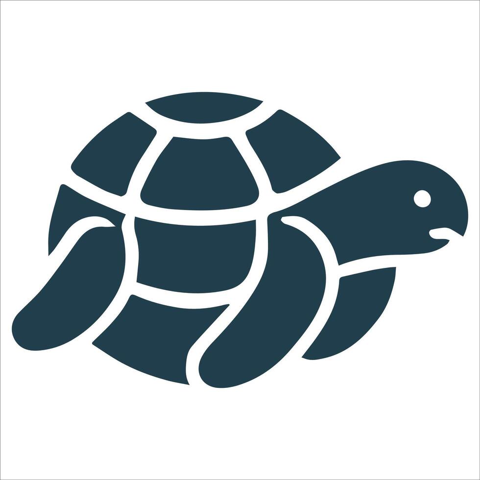 Elegant Sea Turtle Silhouette Art vector