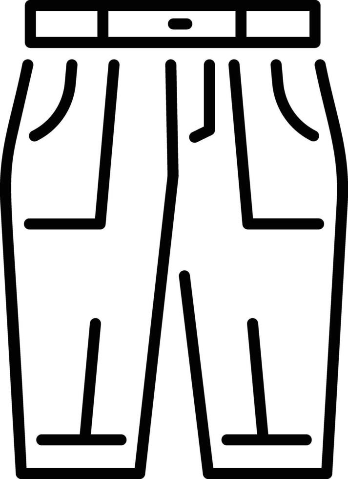 Fashion pants icon in line style vector