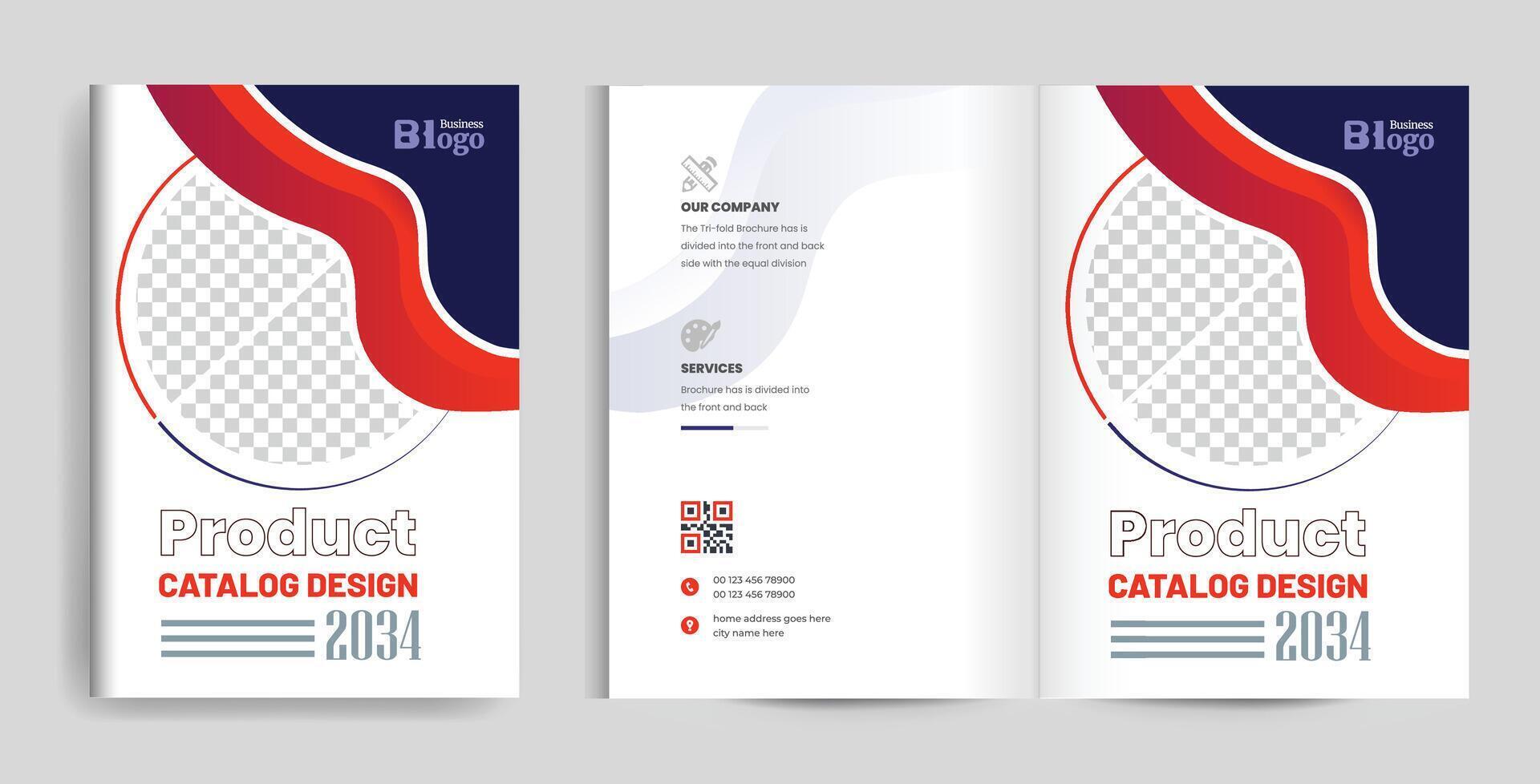 Bi-fold Brochure template cover vector
