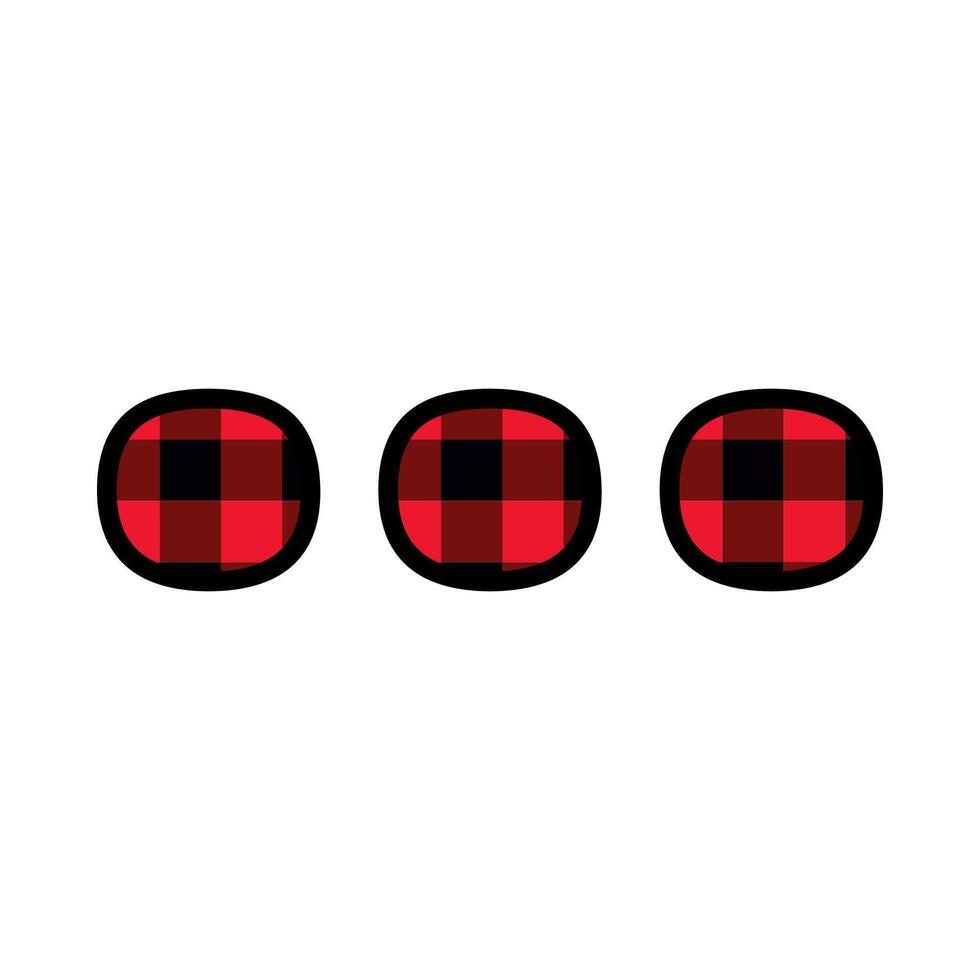Alphabet number punctuation mark font, red lumberjack plaid pattern for Ellipsis Marks vector