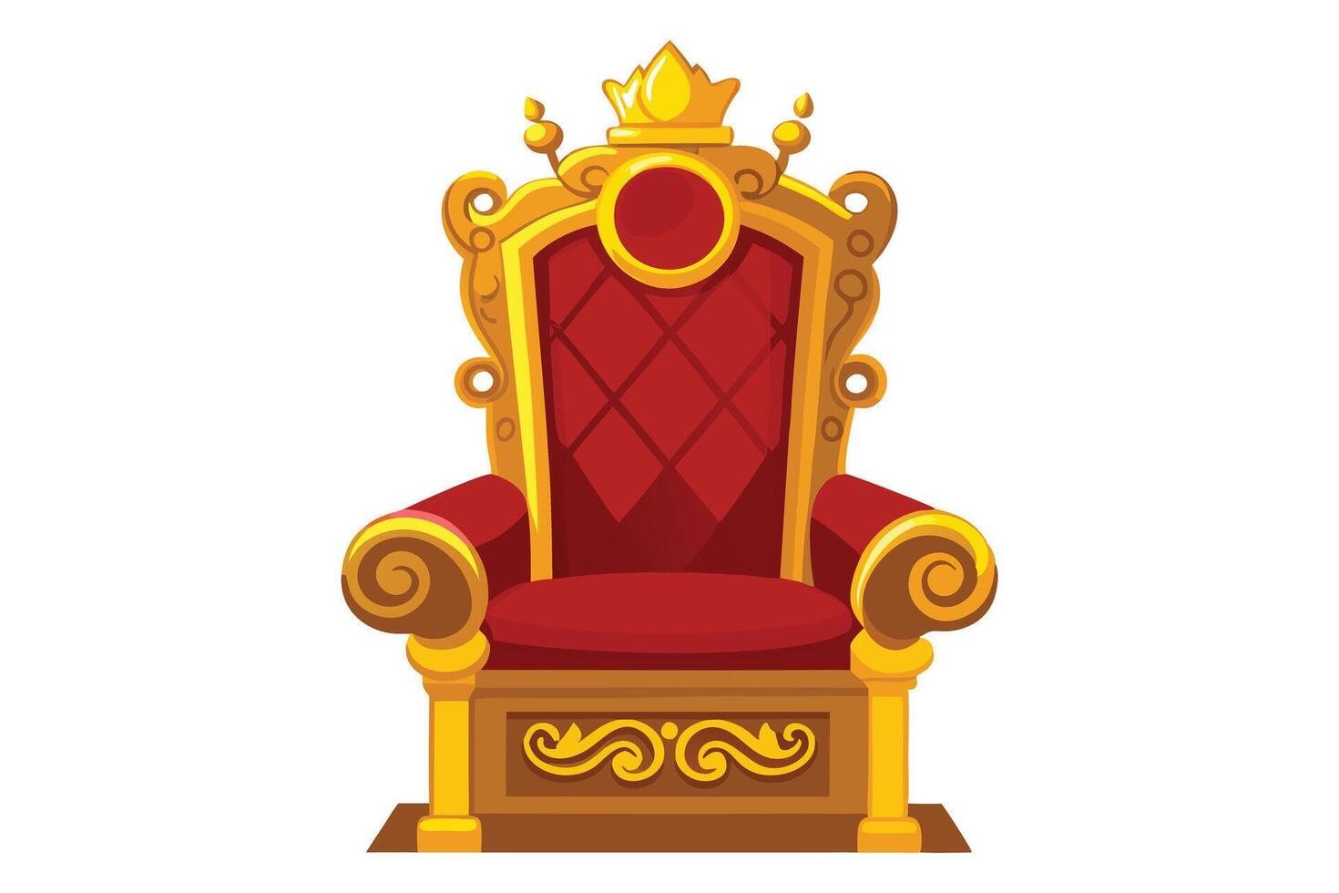 Ornate Golden Throne, Royalty and Power Icon vector
