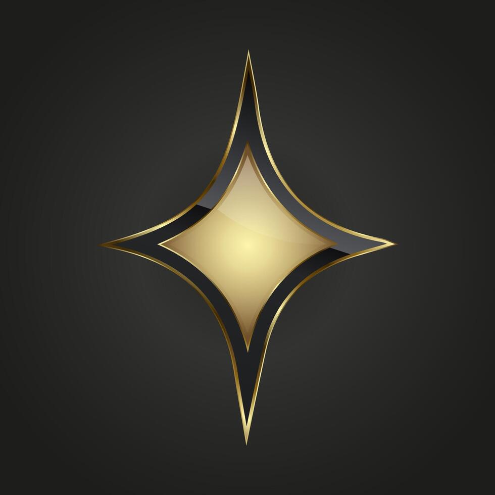 Luxury and premium Star with metalic style , illustration for icon, logo, star shapes icon collection, rating star symbol design vector