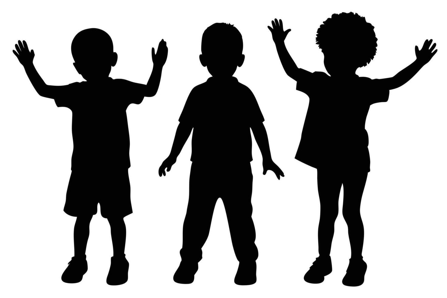 Custom Kids Silhouette for Decorations vector