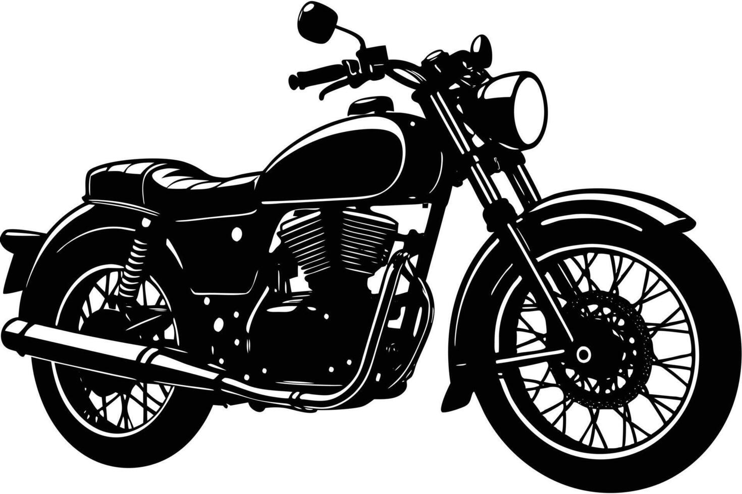 Stylish Royal Enfield Silhouette Ideas vector