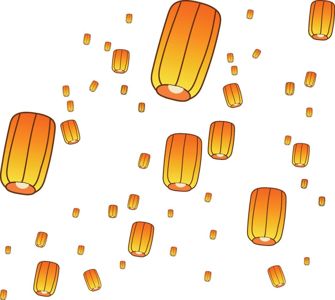 Lantern Festival set vector