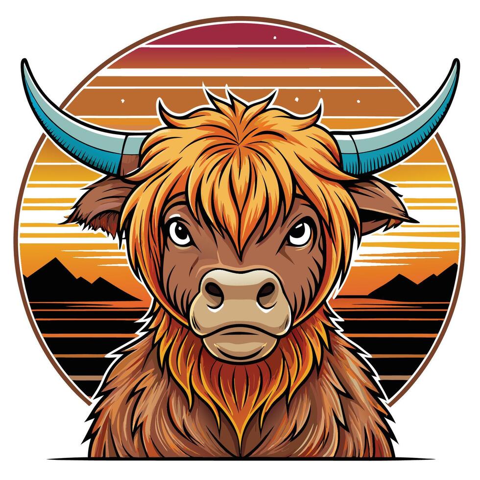 Stunning Bison Head Mascot Artwork vector