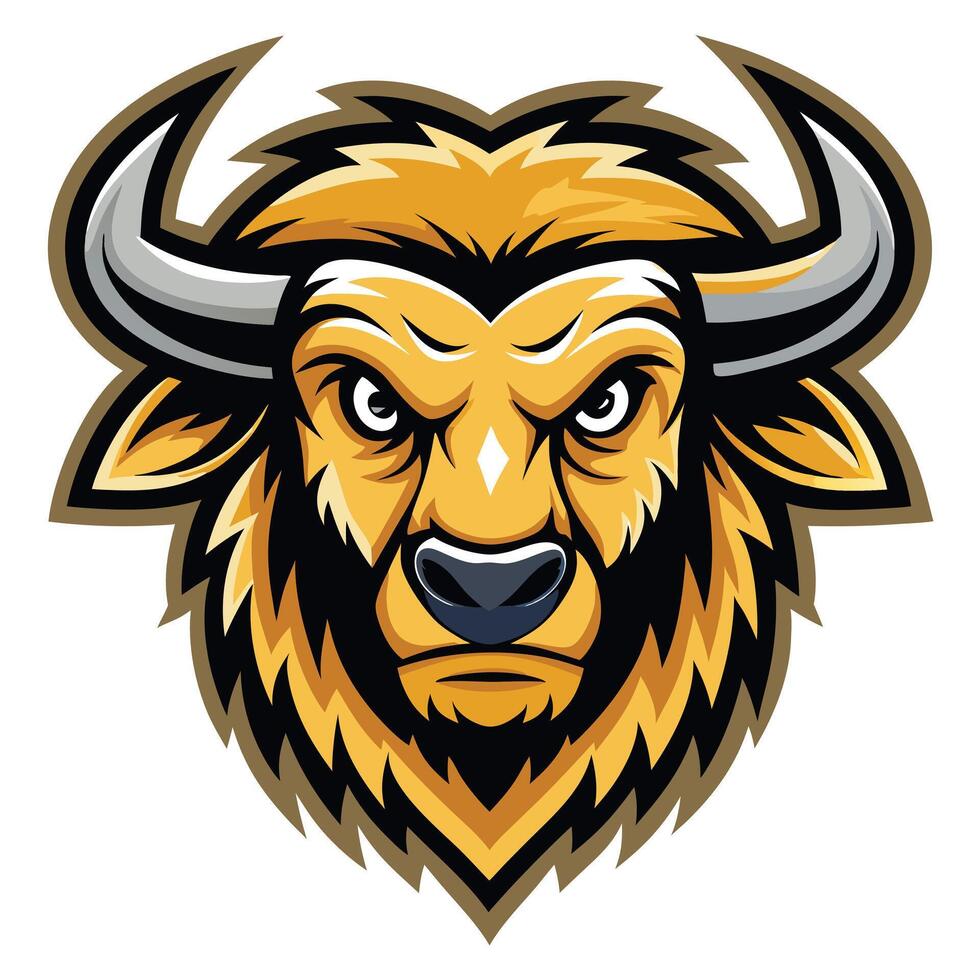 Captivating Buffalo Head Mascot Concepts vector