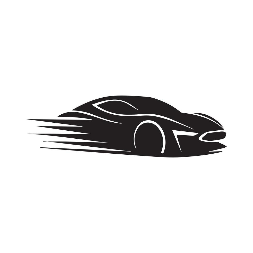 Black Crowned Car Emblem Design vector