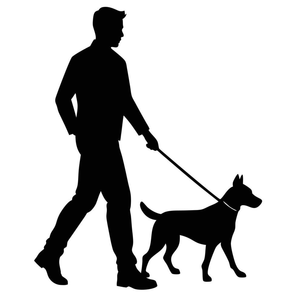 Captivating Designs of Walking Dog Silhouettes vector