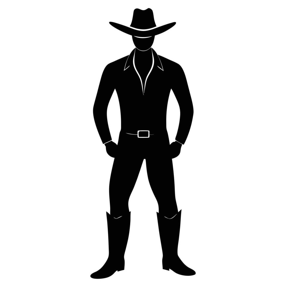 Cowboy Silhouettes for Artistic Projects vector