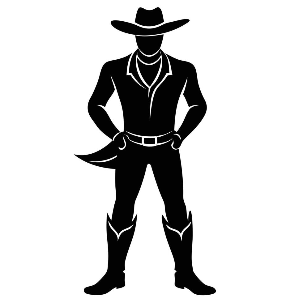 Unique Cowboy Silhouette Design Ideas vector