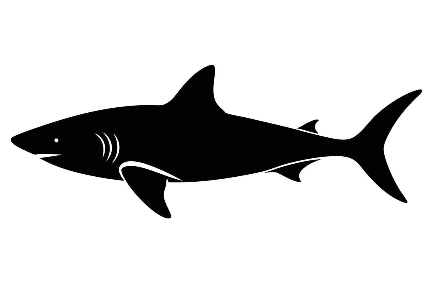 Exploring Shark Silhouette Design Ideas vector