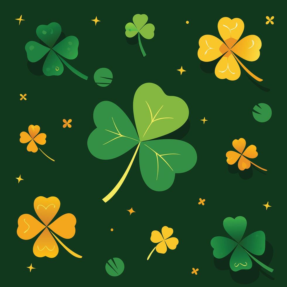 Creative Clover Leaf Art Ideas vector