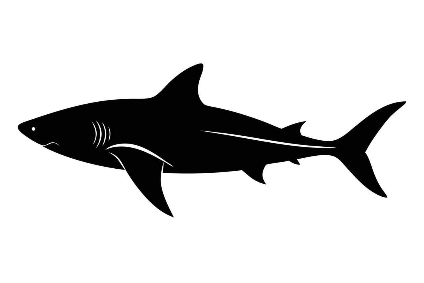 Unique Shark Silhouette Art Inspiration vector
