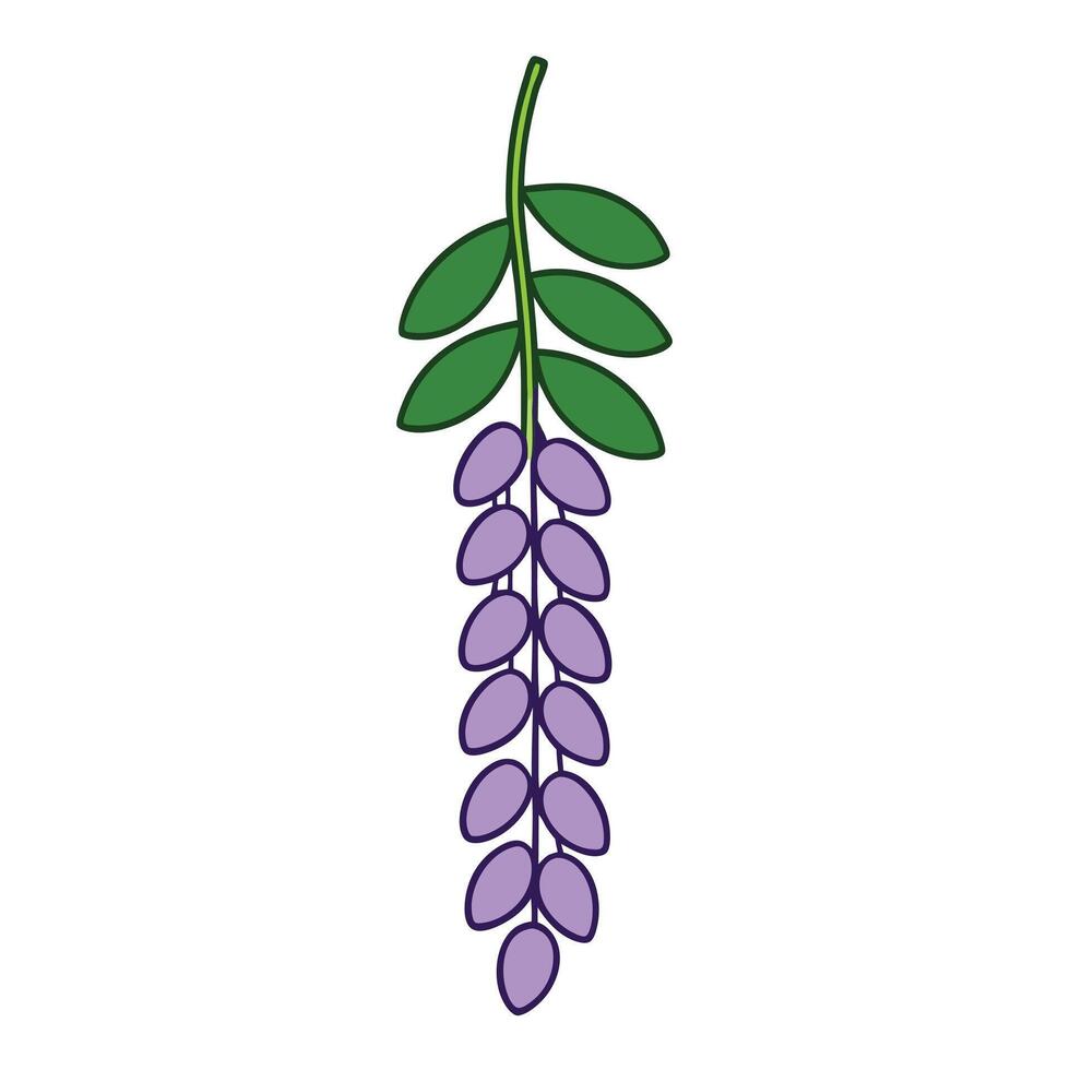 Creative Wisteria Silhouettes for Crafts vector