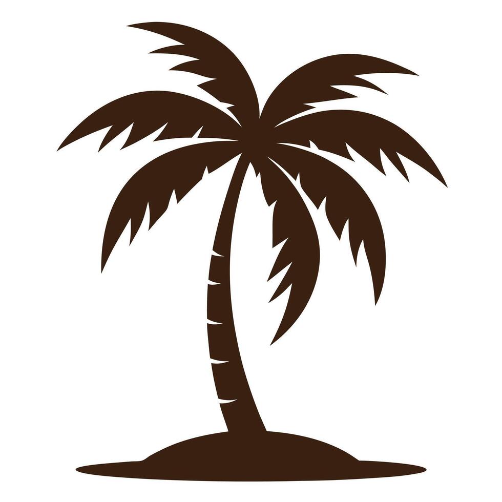 Stunning Palm Tree Silhouette Artwork vector