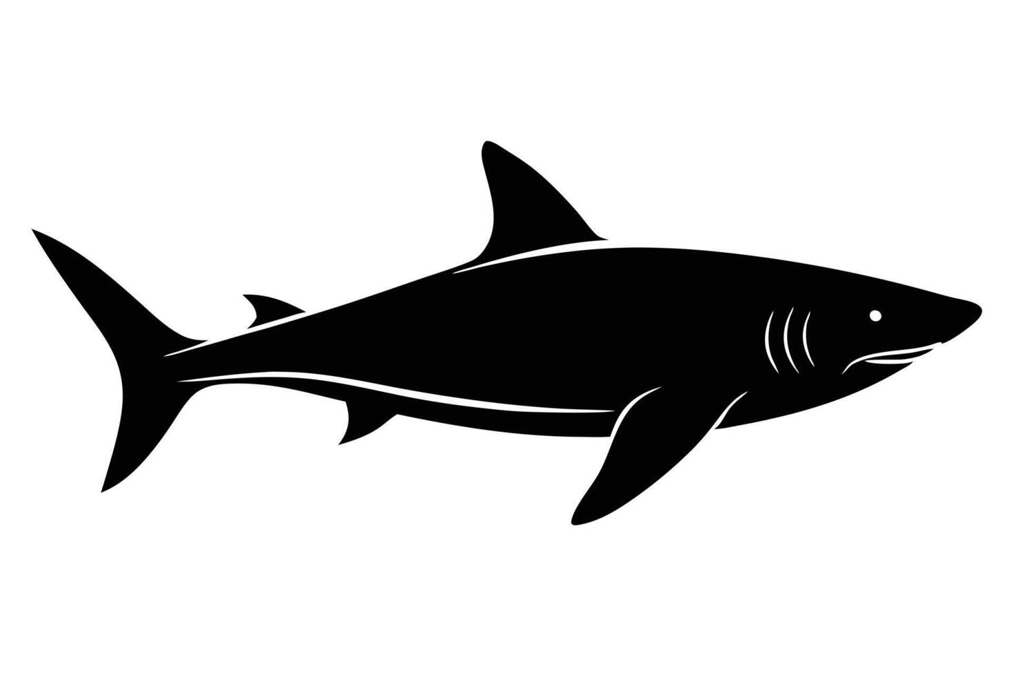 Create Stunning Shark Silhouette Images vector