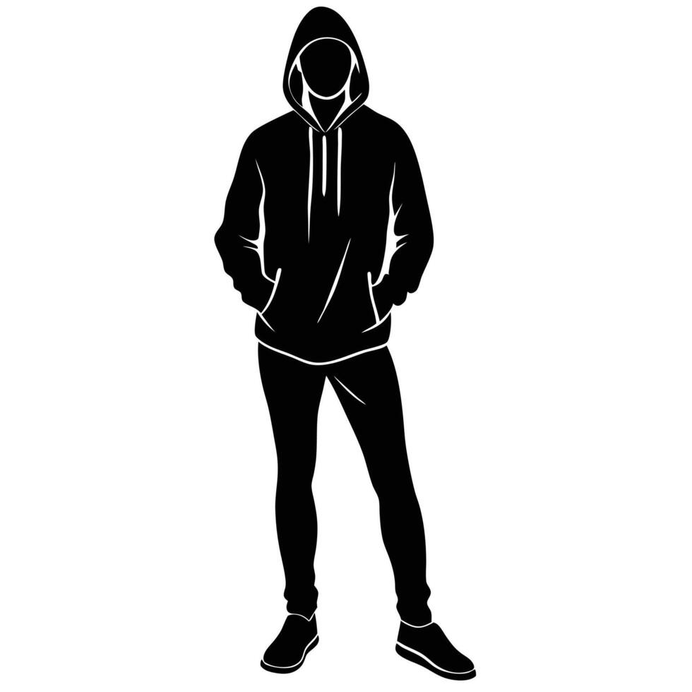Creative Hoodie Silhouette Art Concepts vector
