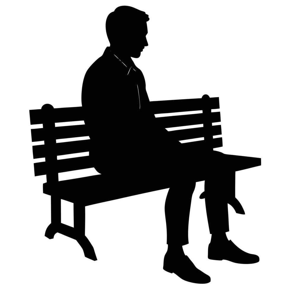Creative Park Bench Silhouette Ideas vector