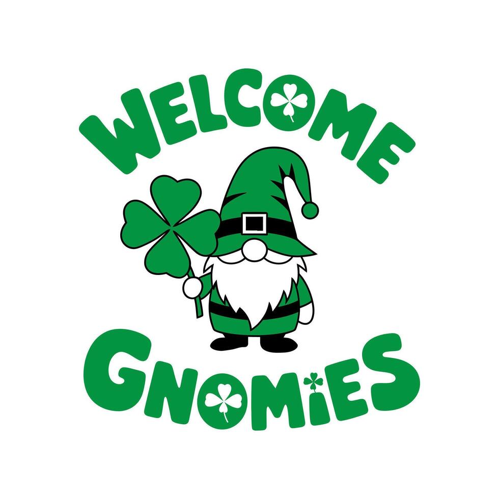 Welcome Gnomes for St. Patrick's Day vector