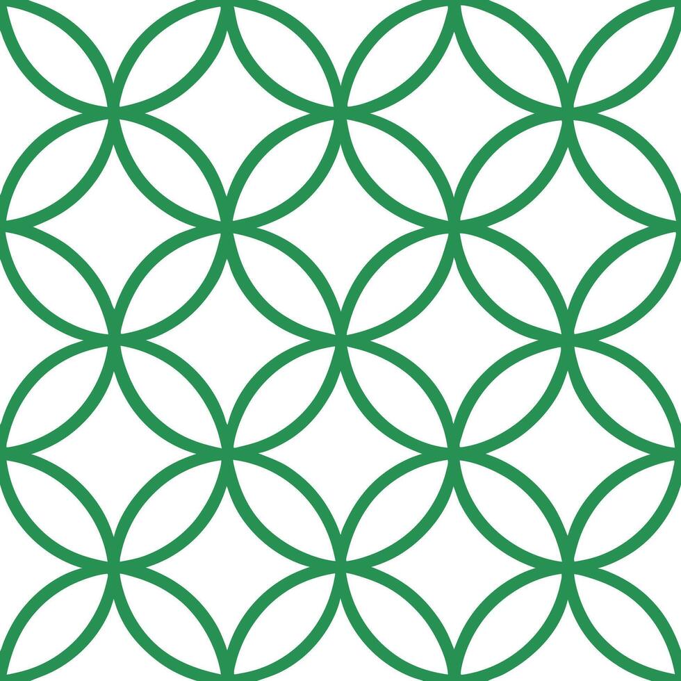 Abstract Geometric Green Circle Pattern Seamless Design Texture vector
