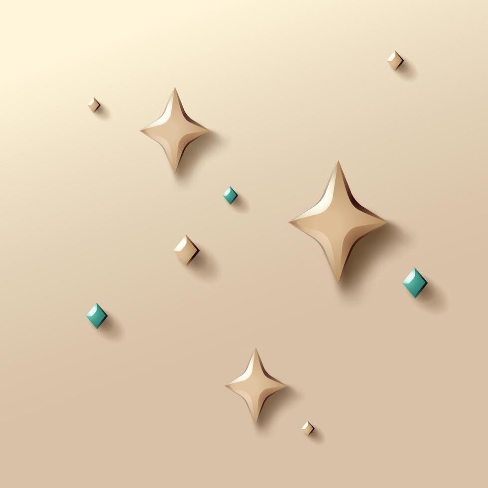 Paper Art Origami Starry Sky vector