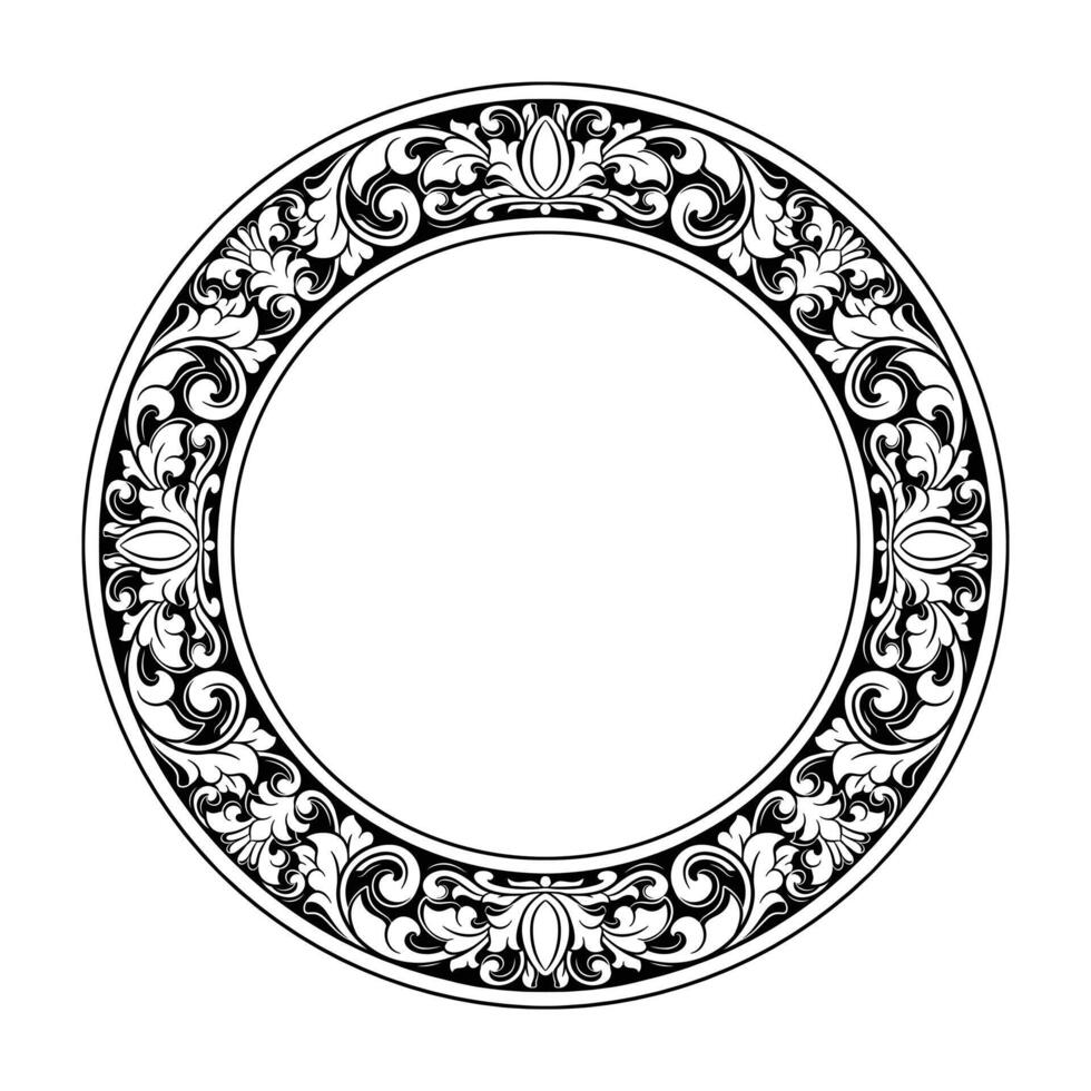 frame ornament retro isolated white background vector