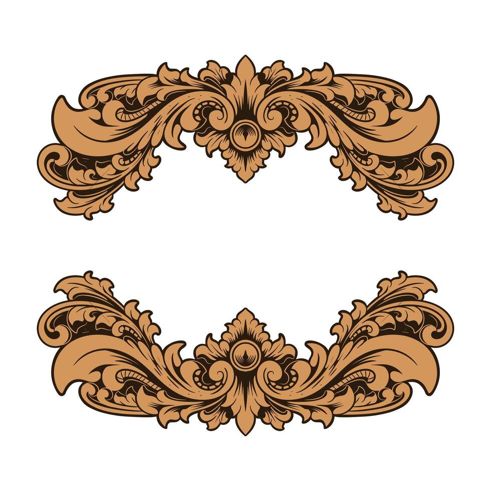luxury ornament frame gold template design vector