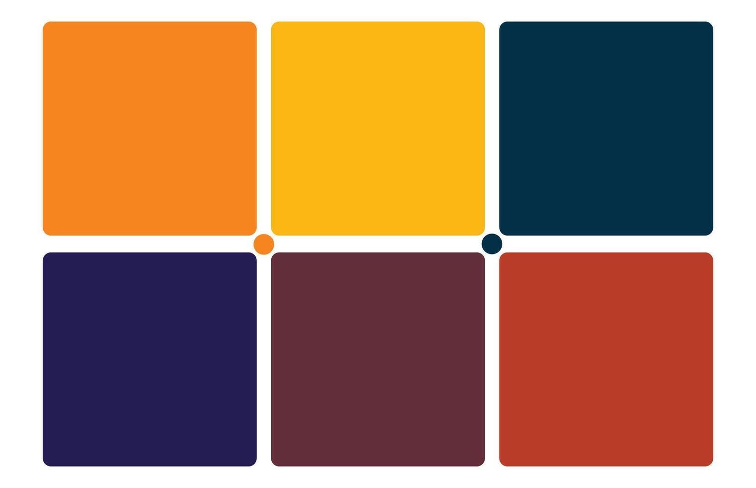 Orange color. Trendy colors squares palettes. vector