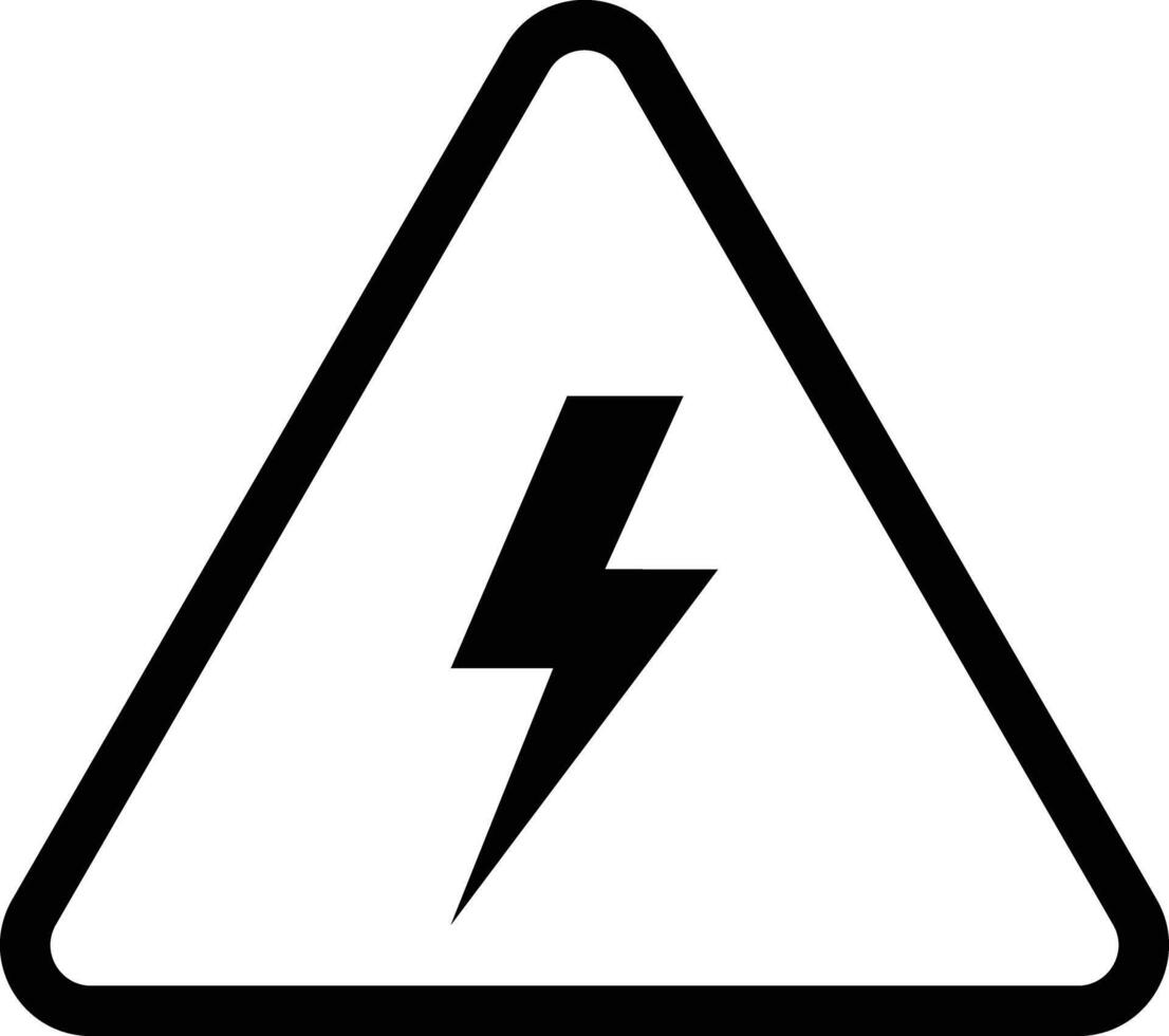 Electrical warning sign . Electric shock hazard icon . illustration vector
