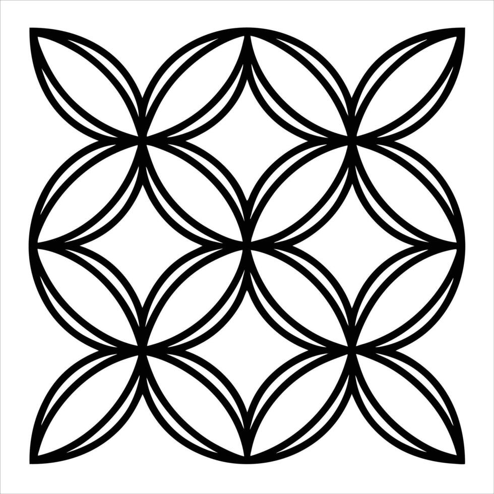 Simple geometric ornament decorative set. vector