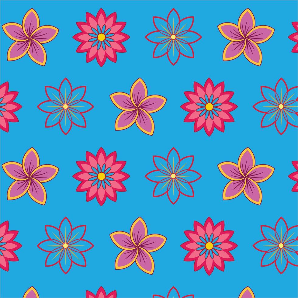 Blooming Flower Abstract Pattern Illustration vector