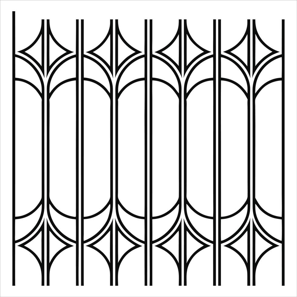 black and white art deco seamless chic simple pattern vector
