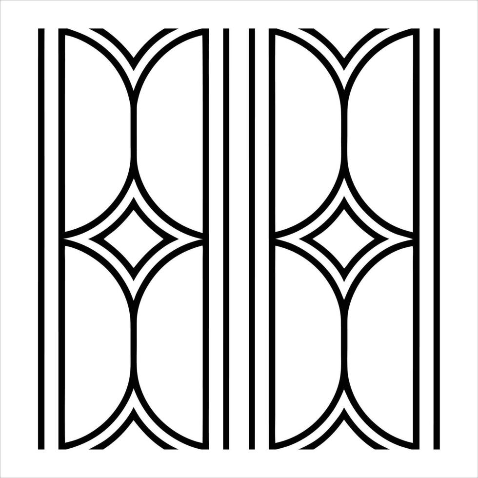 geometric ornament decorative digital set. vector