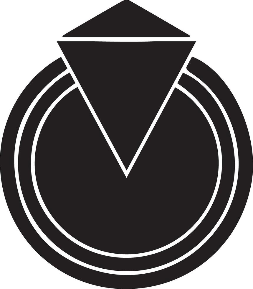 Unique shield flat icon silhouette image vector