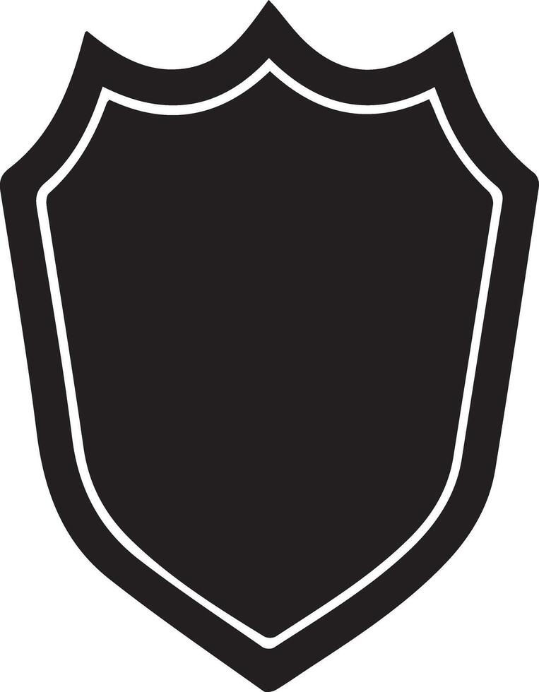 Flat Shield Silhouette Icons with Decorative Details vector
