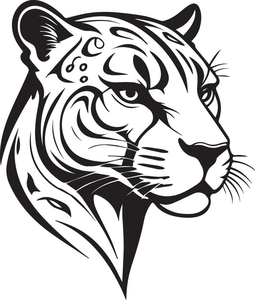 Tiger heat silhouette illustration. graphics design elements. vector